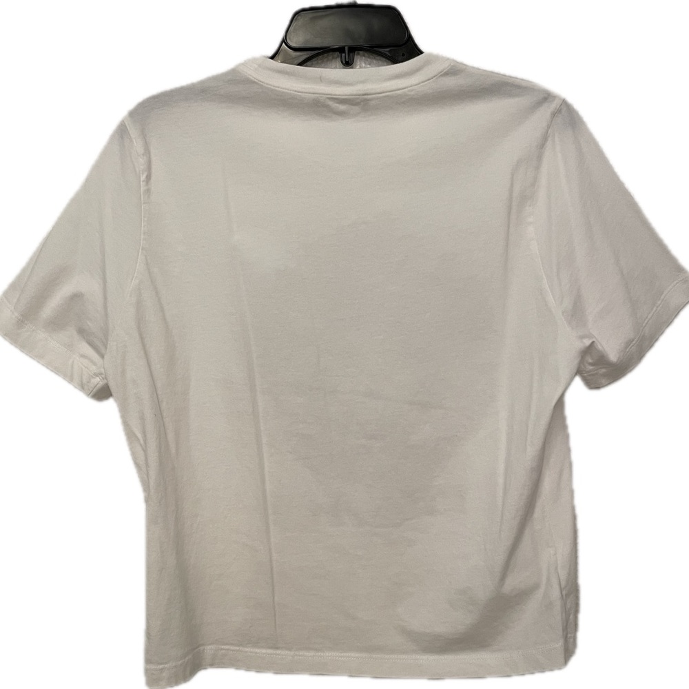 Versace Medusa Crop Top T-shirt White Womens US Size Large 12 Italy 2XL Logo - Picture 3 of 6